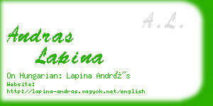 andras lapina business card